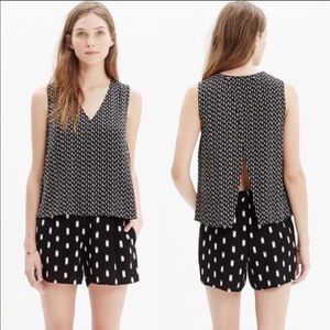 Madewell overlay romper in ikat brush
